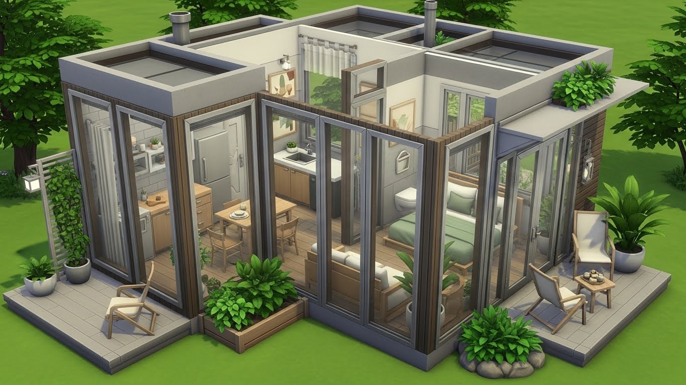 Tiny Eco Home Ideas for Budget Sims in The Sims 4