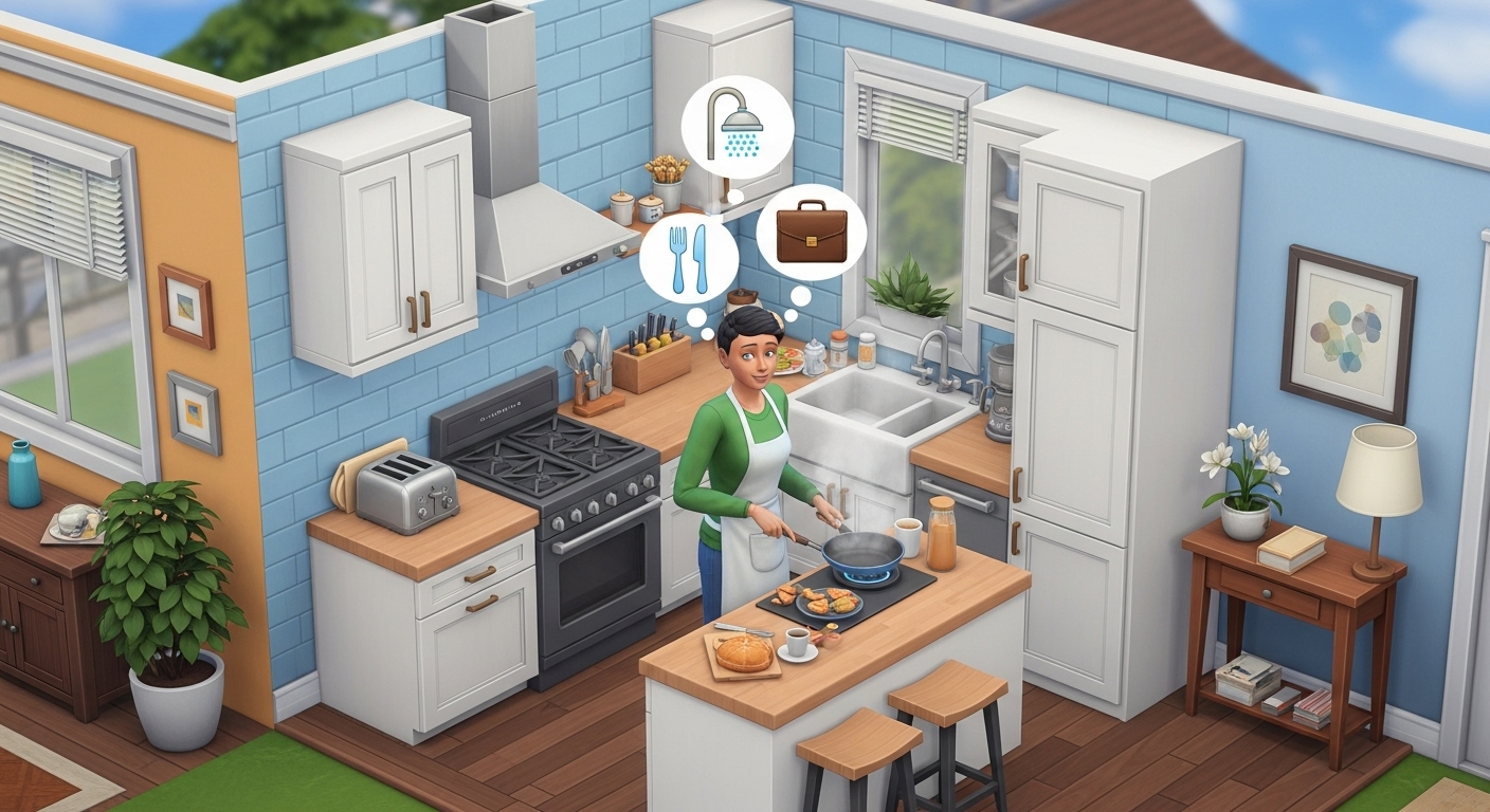 Everyday gameplay tips for The Sims 4 players managing daily routines and Sim needs