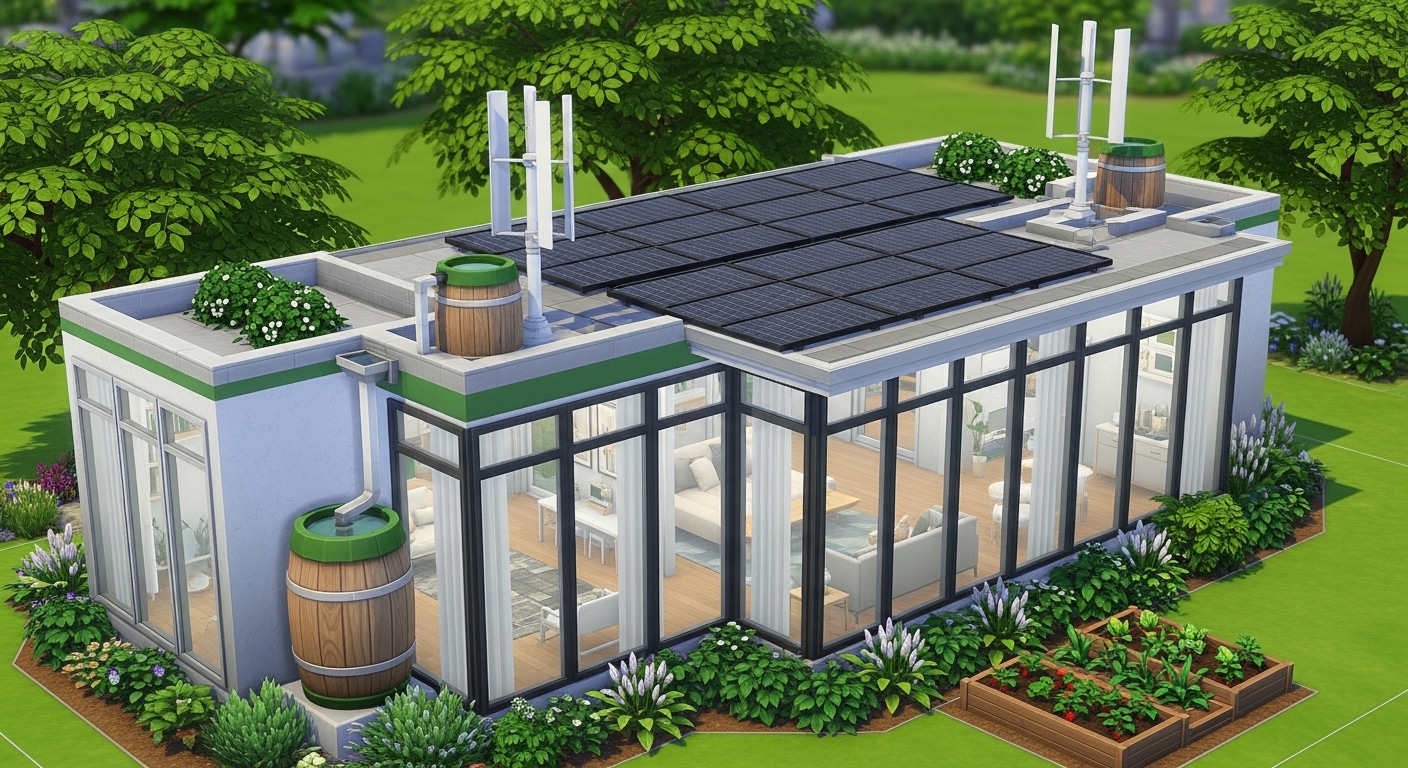 Eco Living Houses That Reduce Bills in The Sims 4