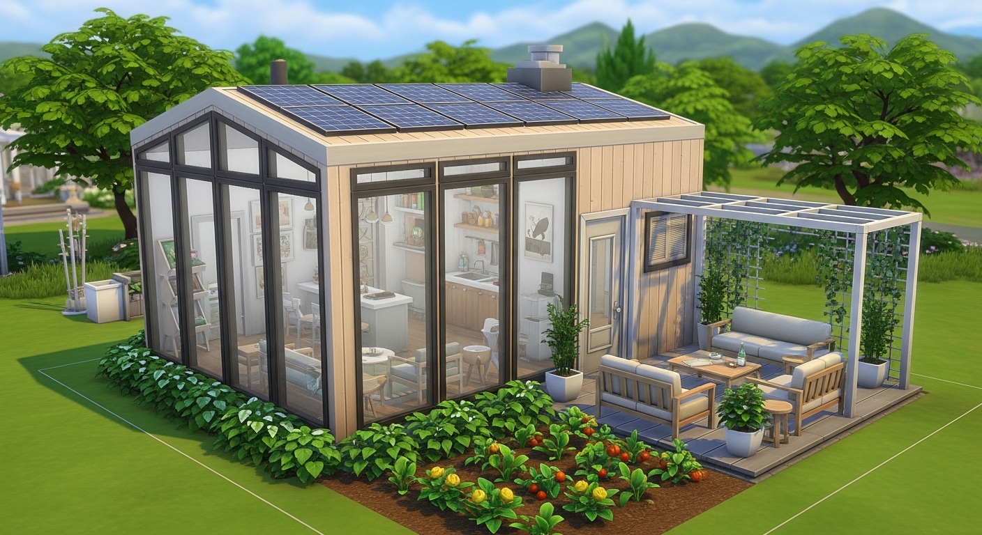 Tiny Eco Homes in The Sims 4: Small But Sustainable