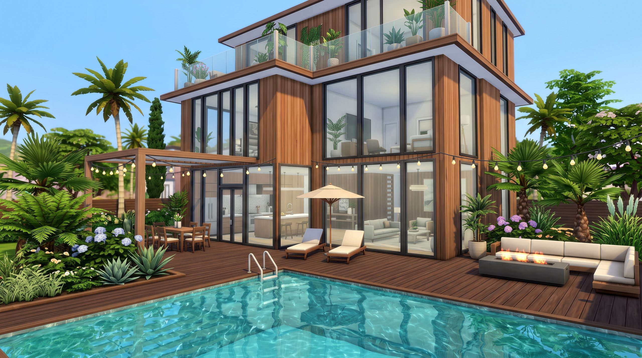 Contemporary Family Houses with Pools in The Sims 4 (2026)
