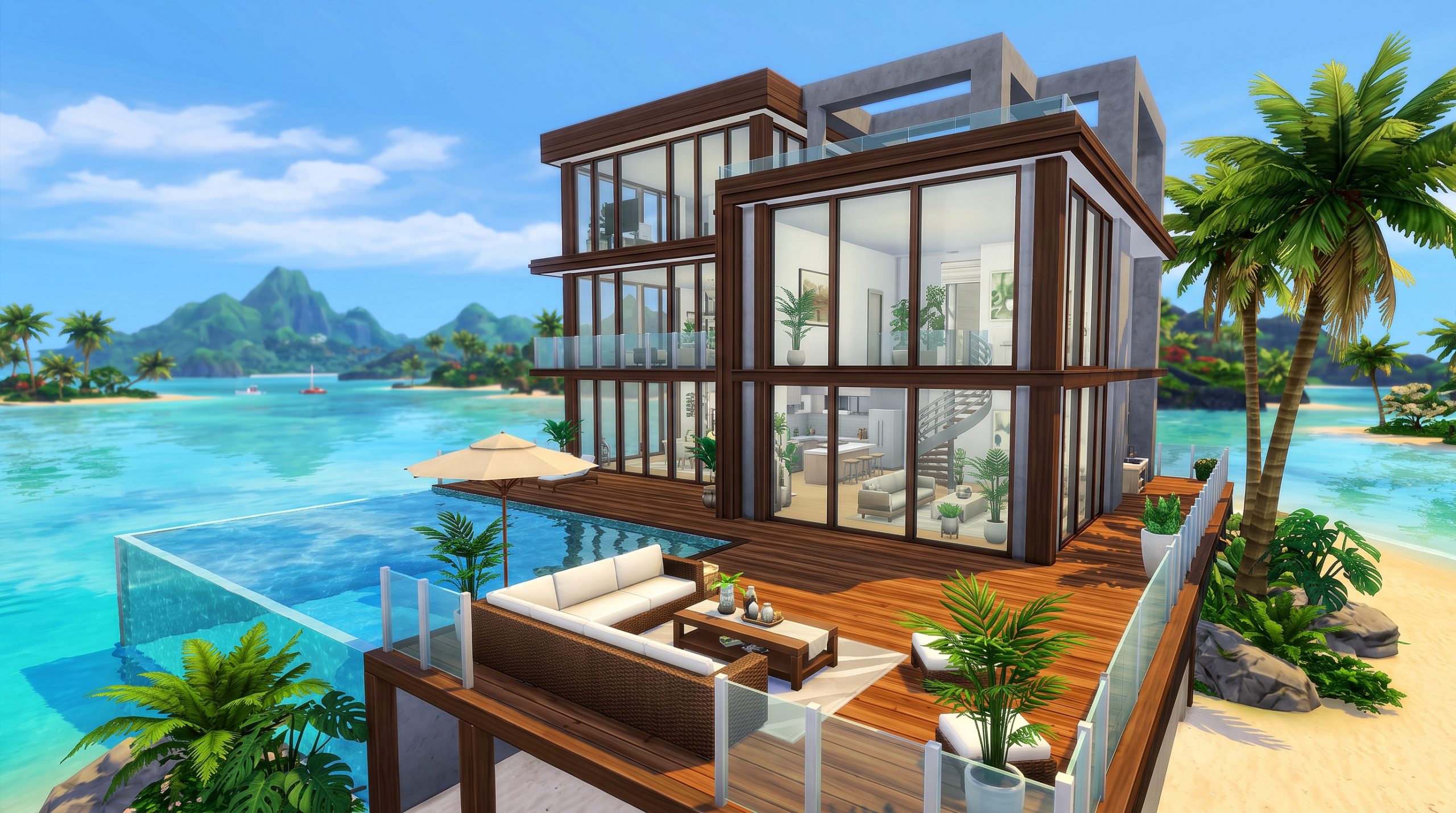 Glass Mansion Ideas for The Sims 4 (Summer 2026): Luxury Modern Homes with Stunning Ocean Views
