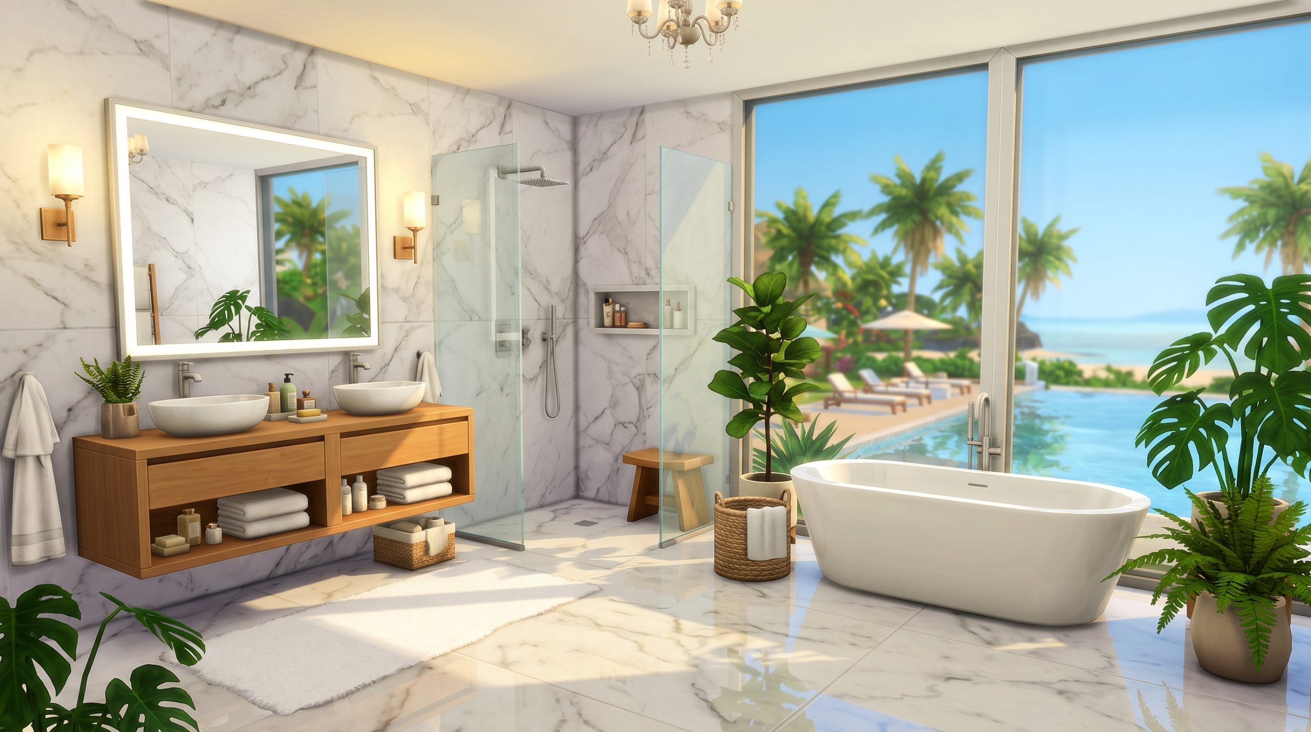 Stunning Luxury Bathrooms in The Sims 4