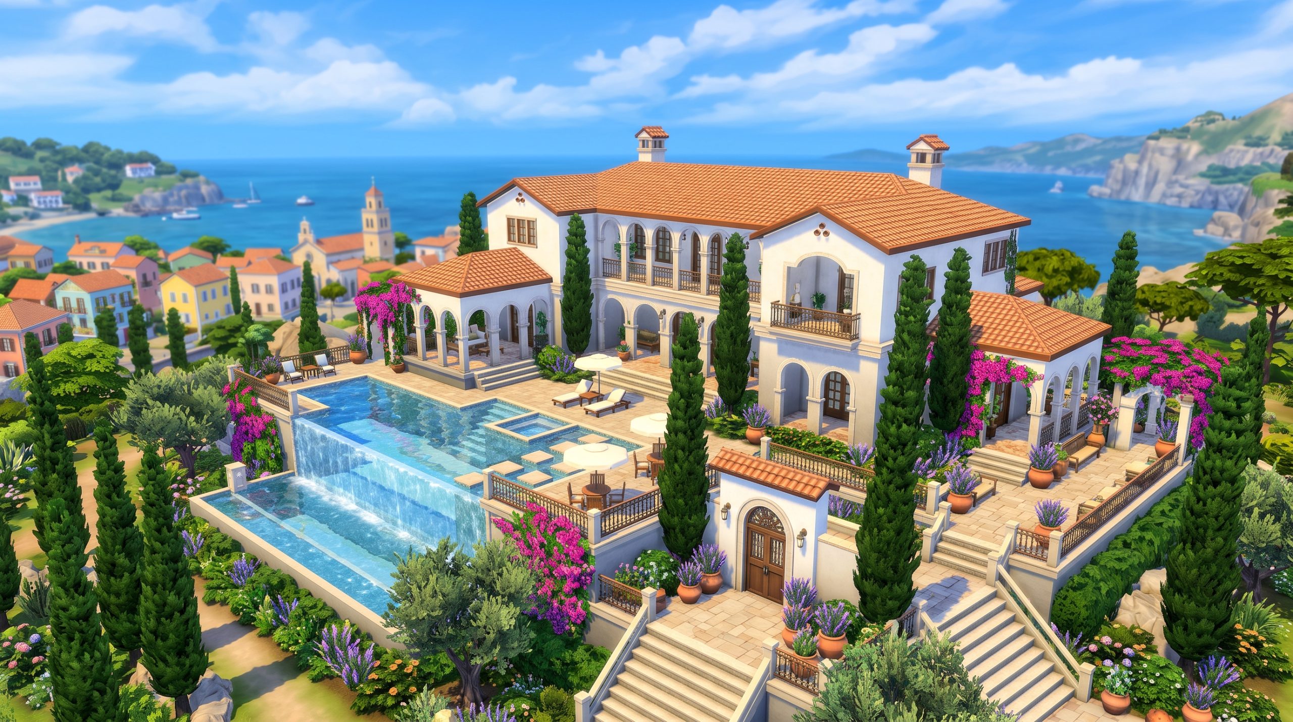 20 Mediterranean Villa Designs to Build in The Sims 4
