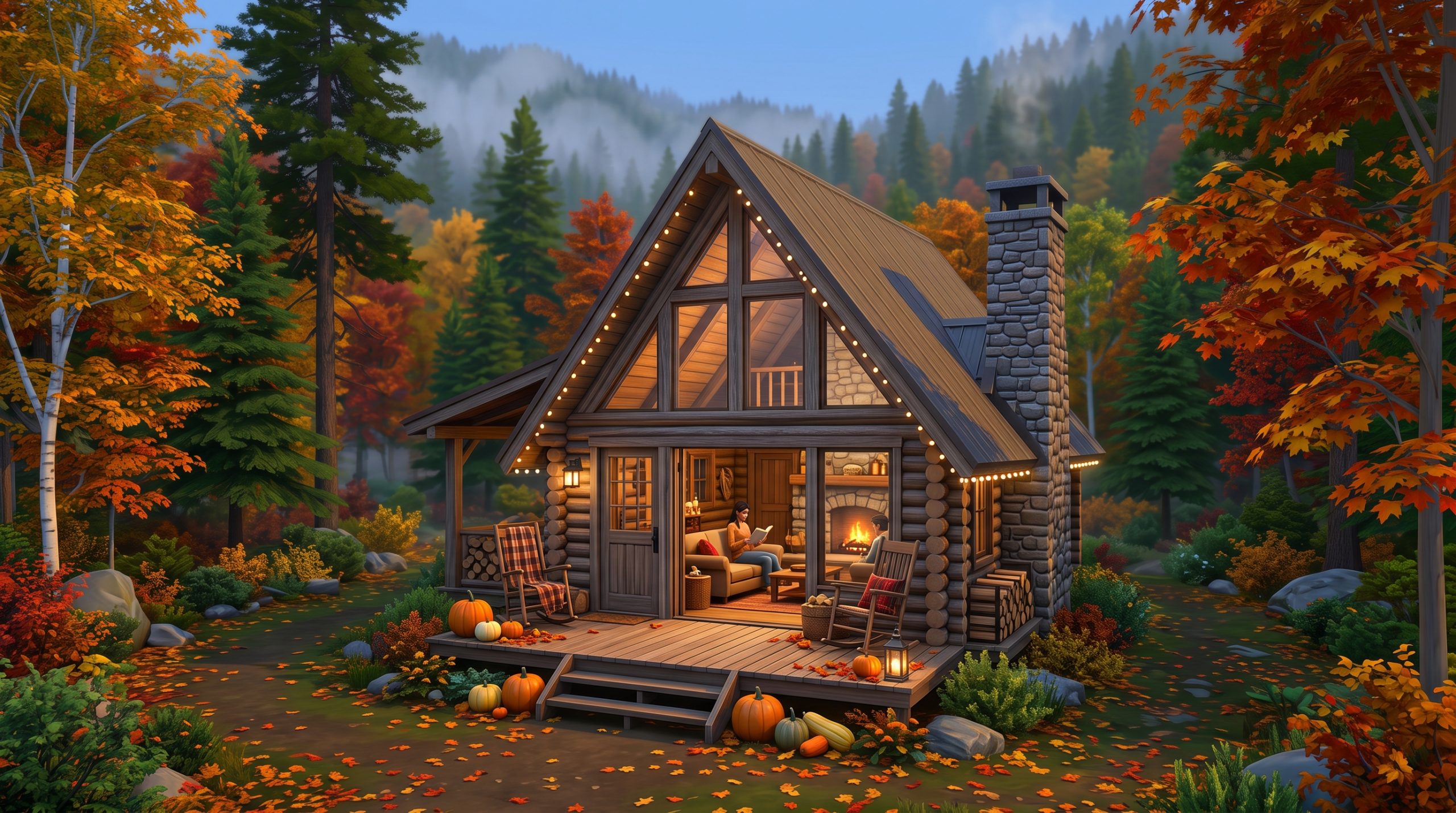 20 Rustic Cabin Ideas in The Sims 4 for Fall