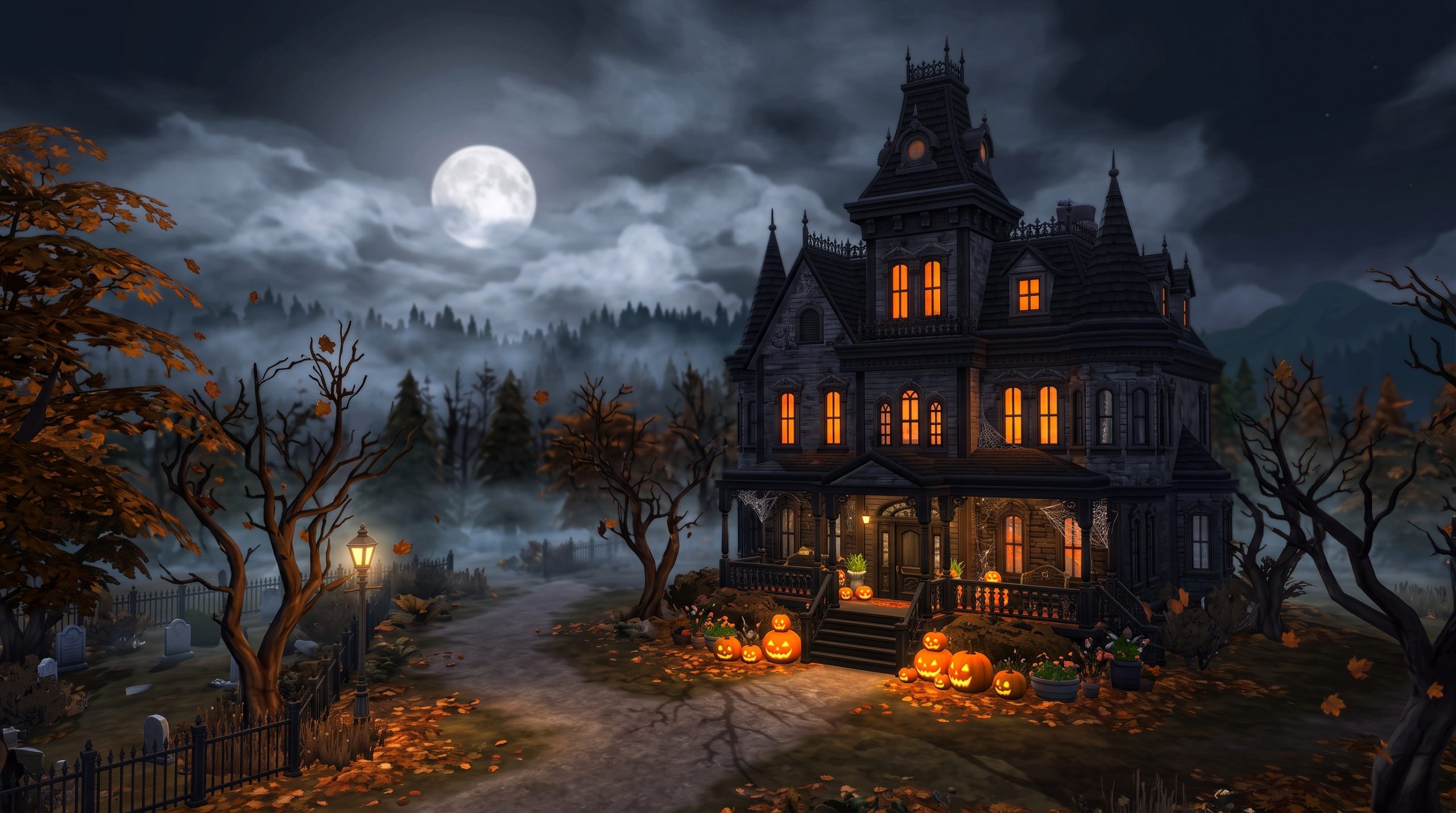 20 Spooky Halloween Houses in The Sims 4