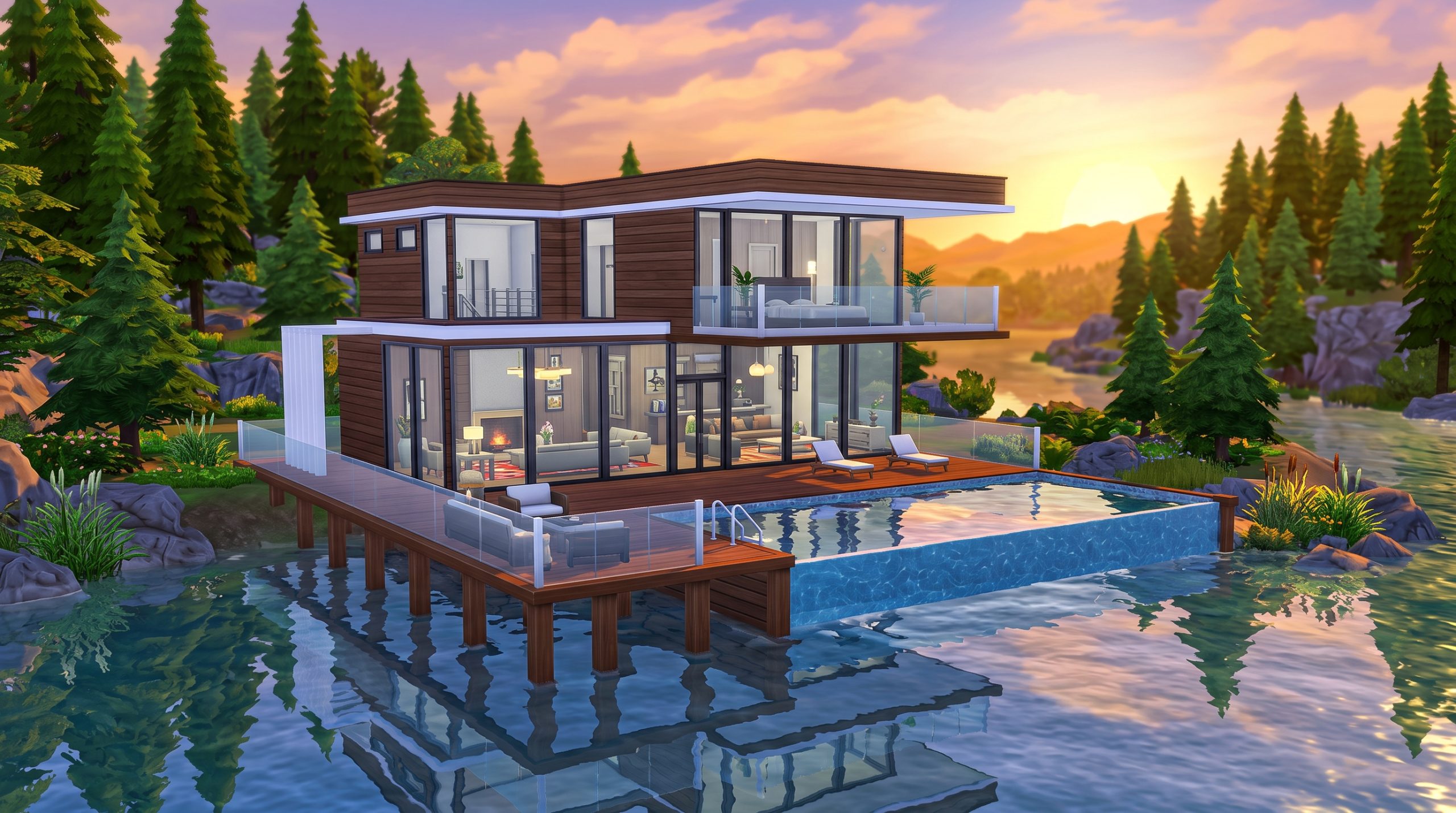 15 Luxury Lake House Ideas in The Sims 4