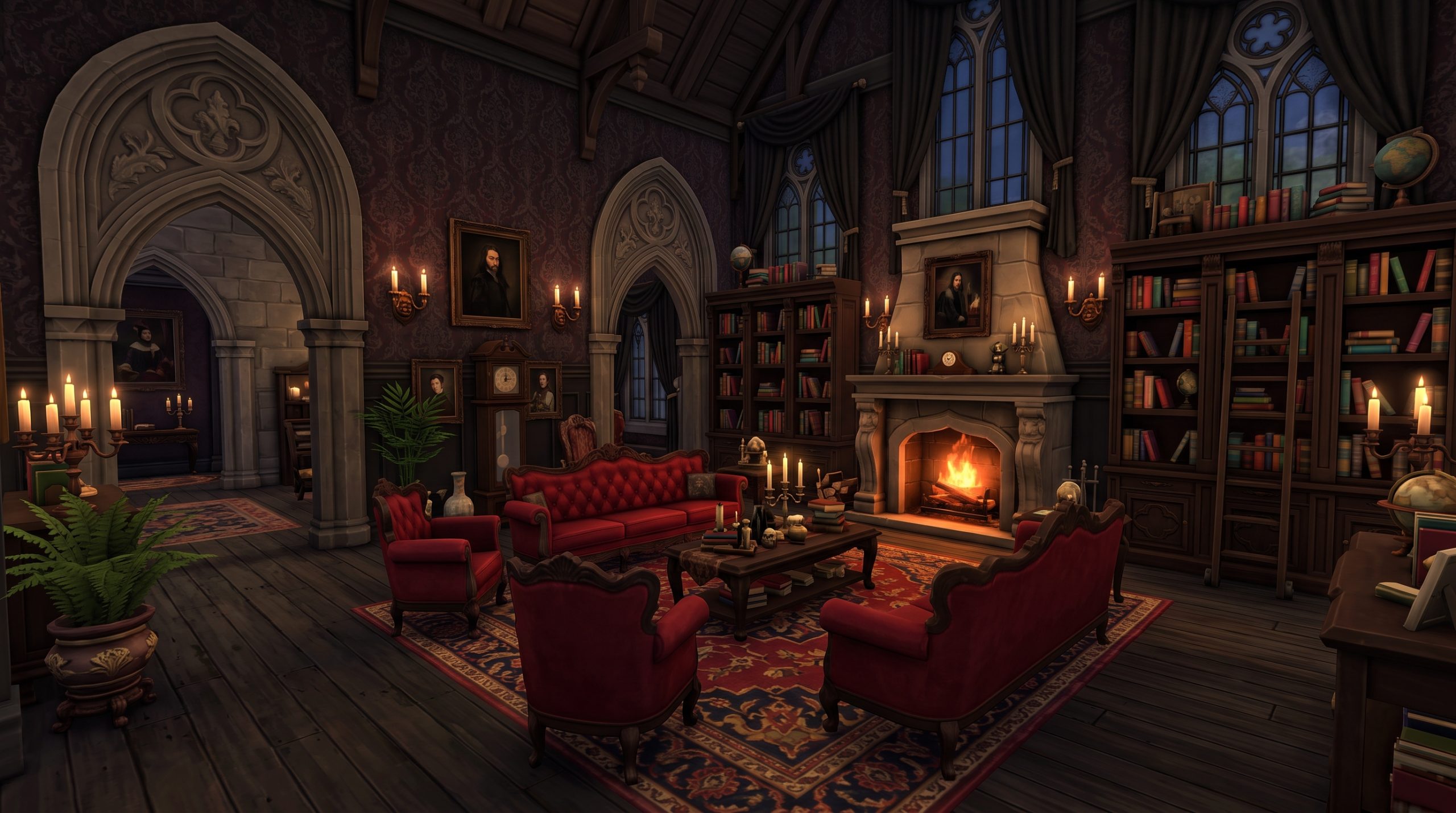 The Sims 4 Gothic Living Room Ideas: 20 Dark and Elegant Interio